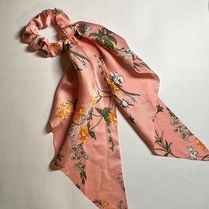 Floral Print Scarf Hair Tie - #351